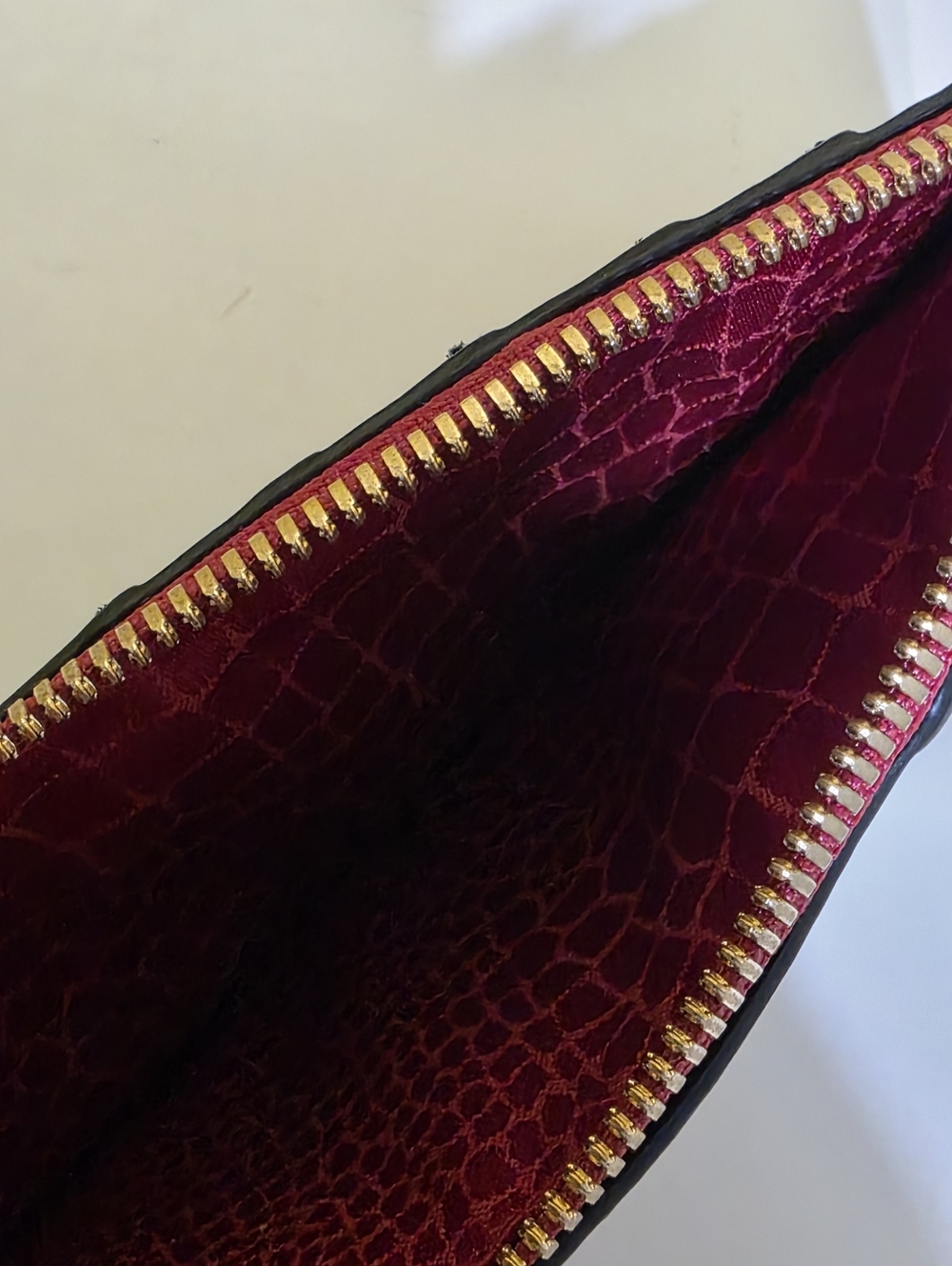 Hammitt Black Leather Zip Card Wallet with Gold Accents - Picture 5 of 5